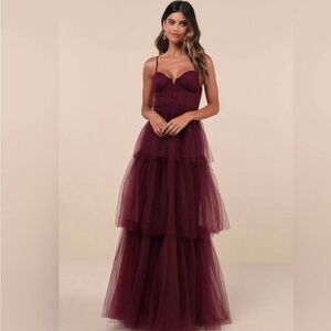 Unforgettable Poise Plum Purple Tulle Maxi Dress
New without tags